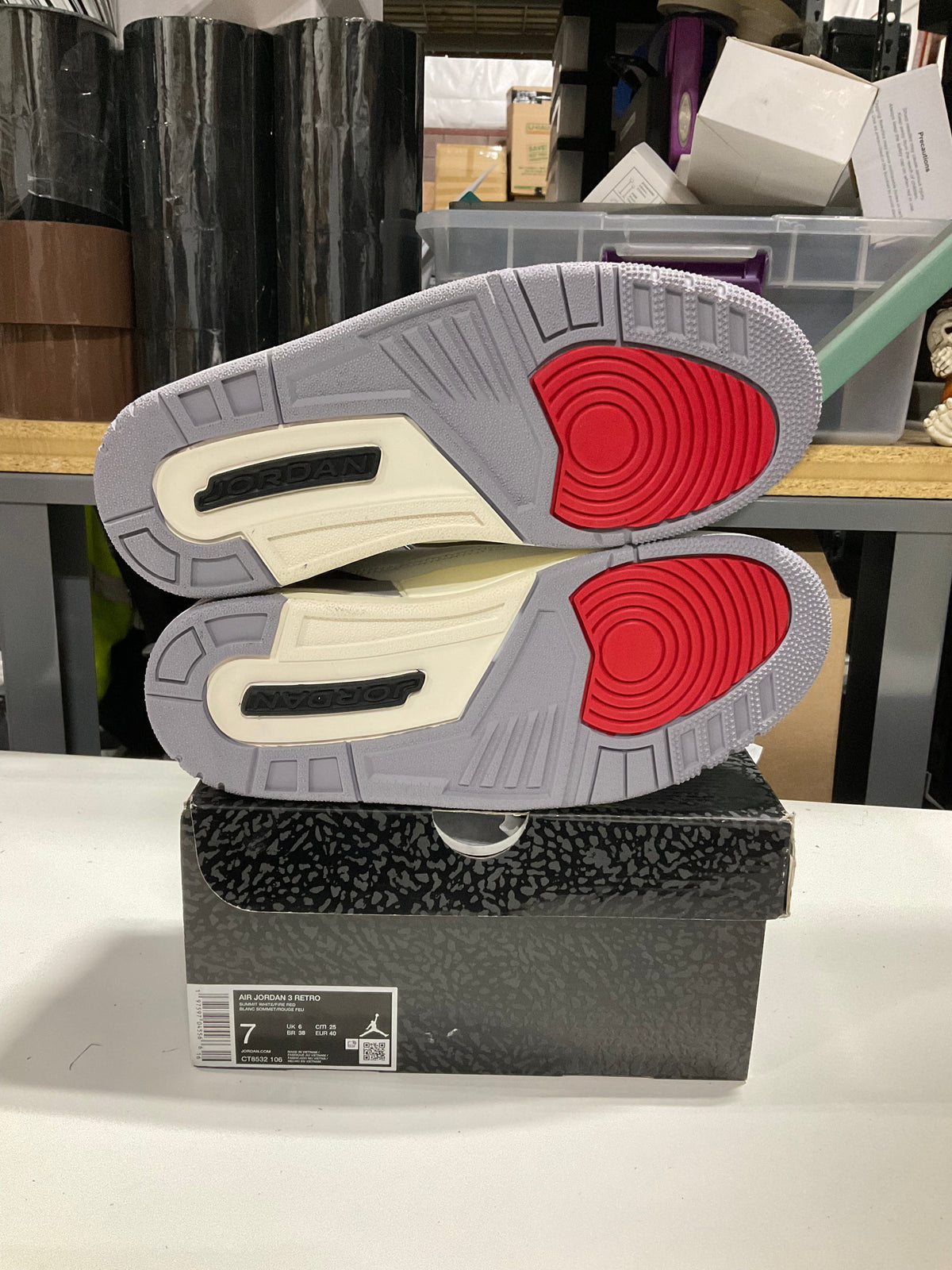 PRE OWNED Air Jordan 3 Cement Grey *Conditional DS*