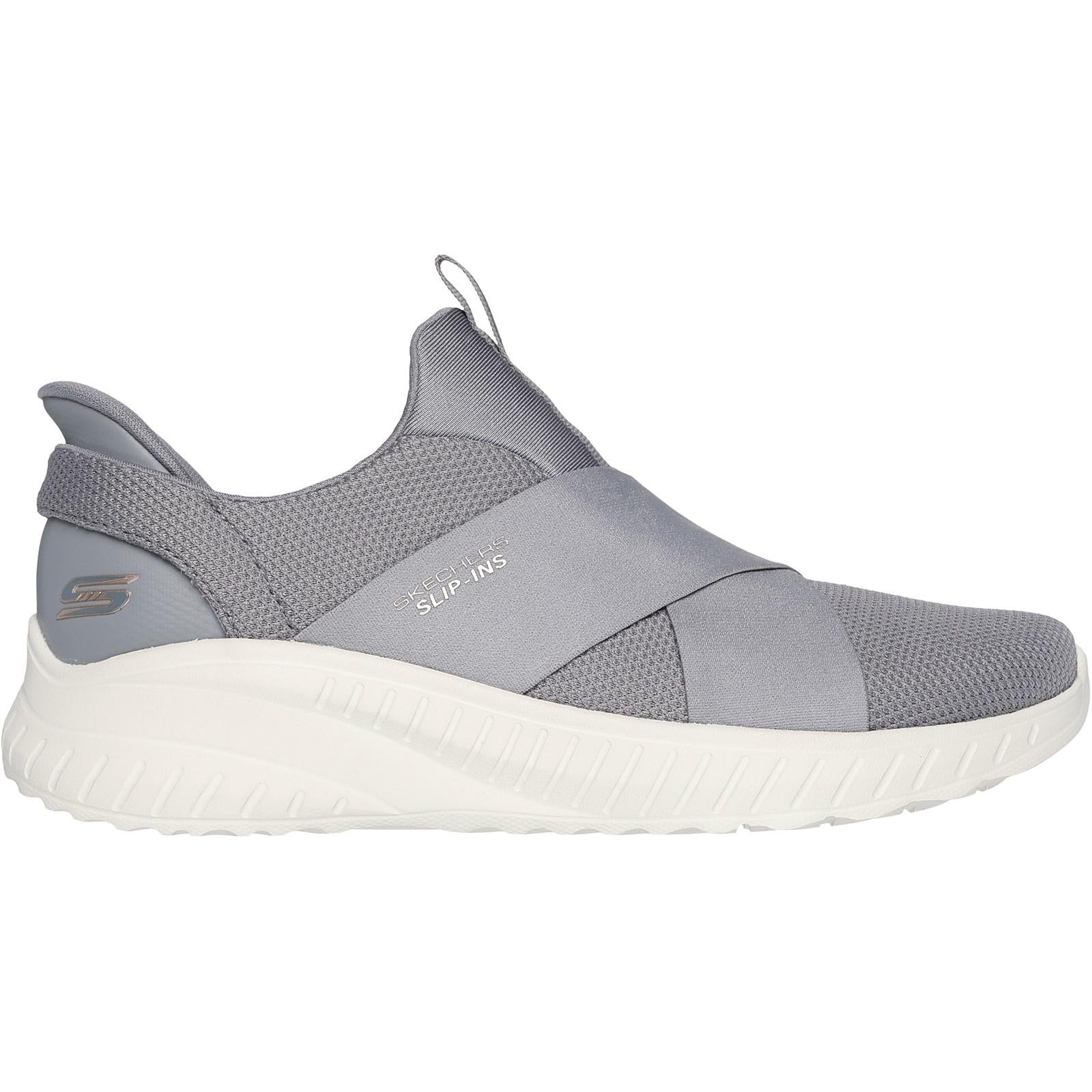 Women's Wide Fit Skechers 117505 Slip-ins Bobs Sport Squad Chaos Trainers