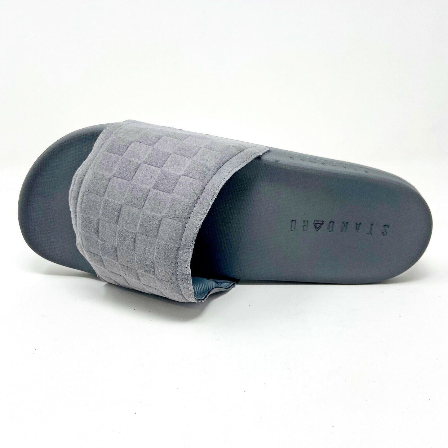 STNDRD Standard Los Angeles Monaco Checkerboard Gray Mens Slide Sandals