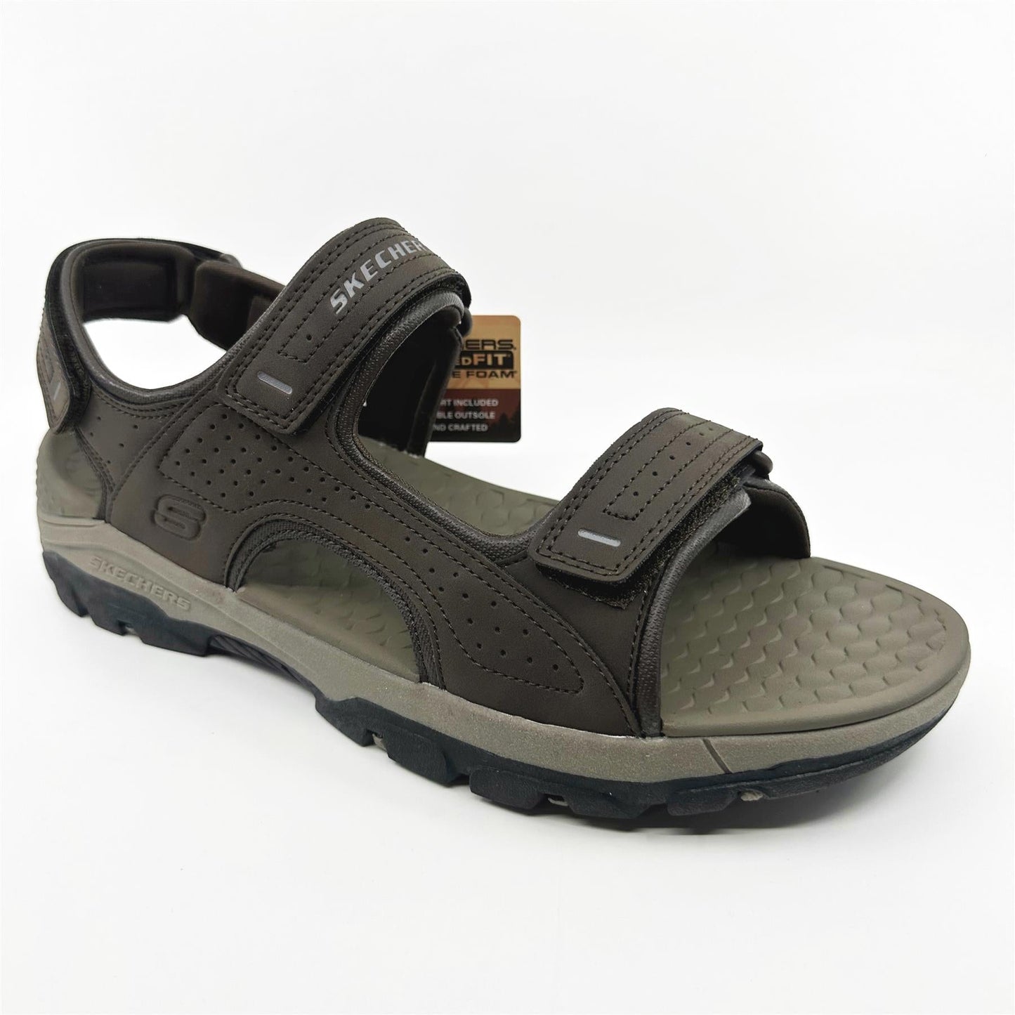 Skechers Tresmen Garo Chocolate Brown Mens Sandal Relaxed Fit Slip-On