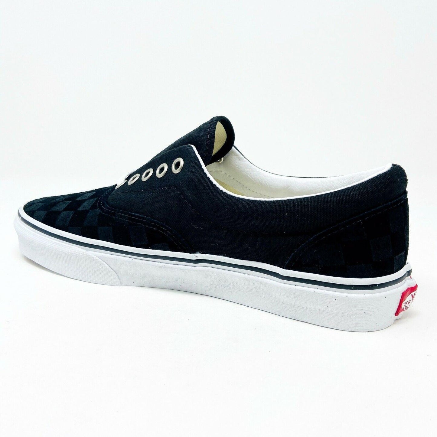 Vans Era (Deboss Checkerboard) Black True White Classic Mens Sneakers