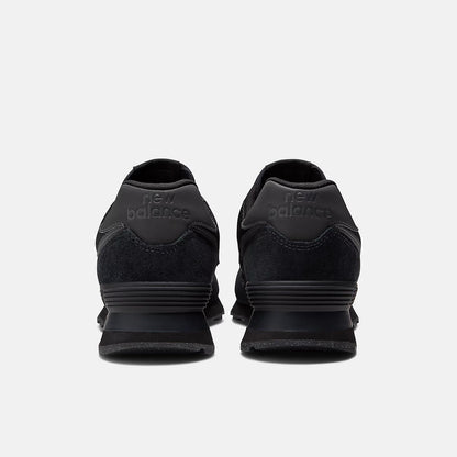 Women's Wide Fit New Balance ML574EVE Walking/Running Trainers - Exclusive - Black ENCAP