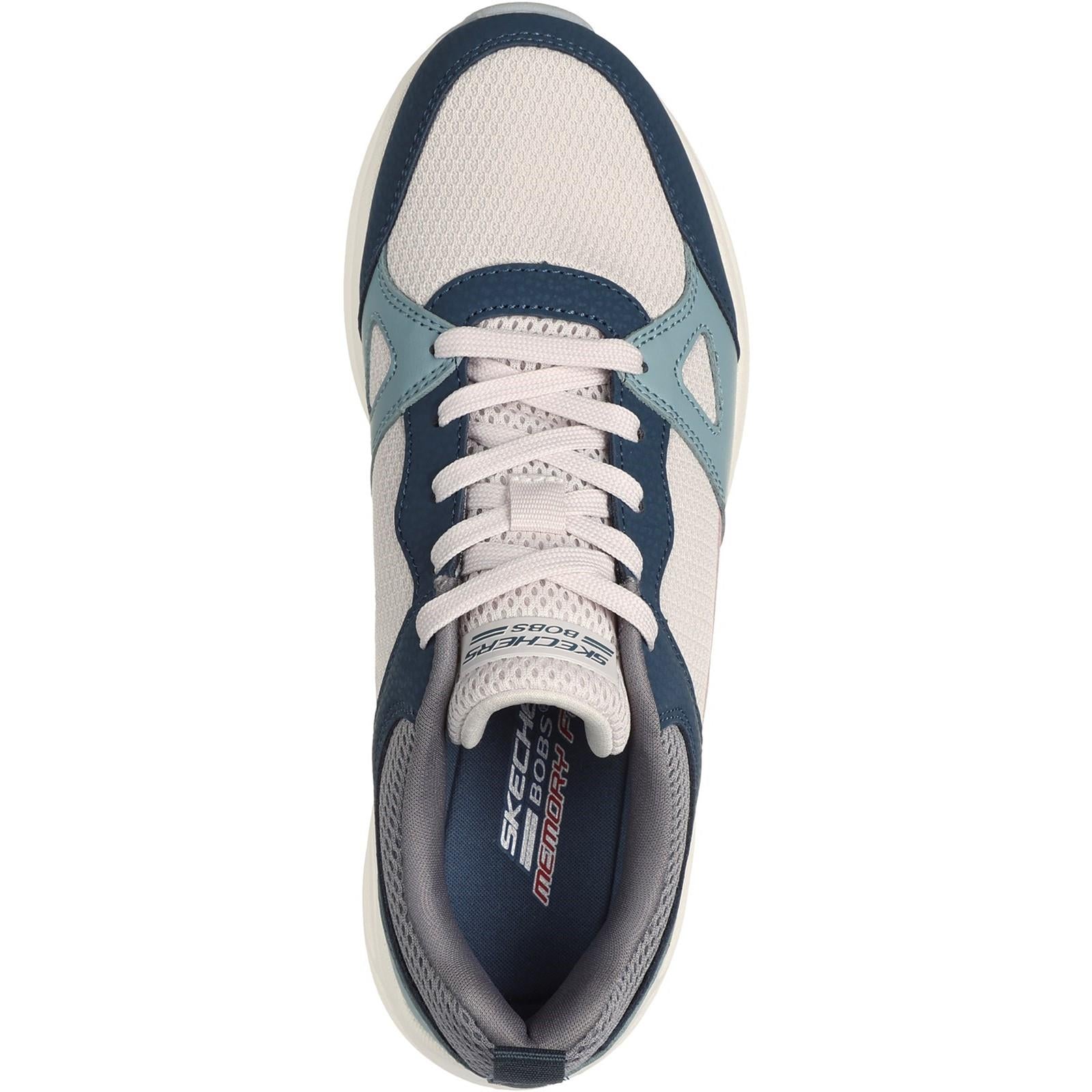 Womens Wide Fit Skechers 117268 Bobs Sparrow 2.0 Retro Clean Trainers