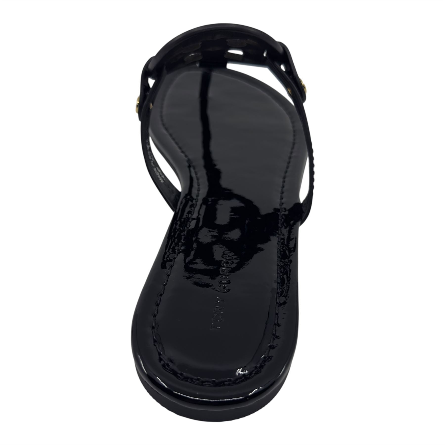 Tory Burch Miller Perfect Black Womens Sandal Patent Leather Thong