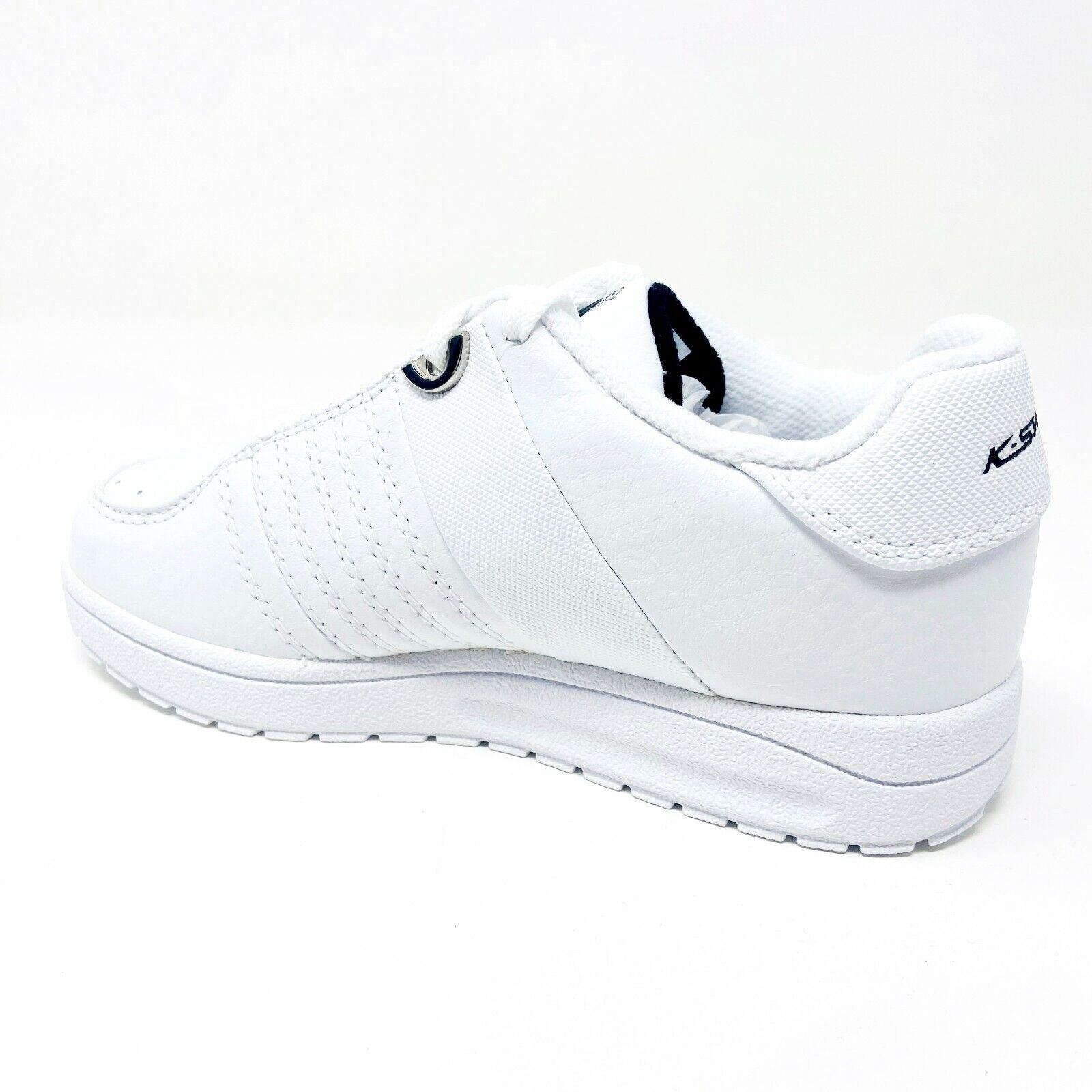 K-Swiss Wolert White Black Child Kids Casual Shoes Sneakers 51376102