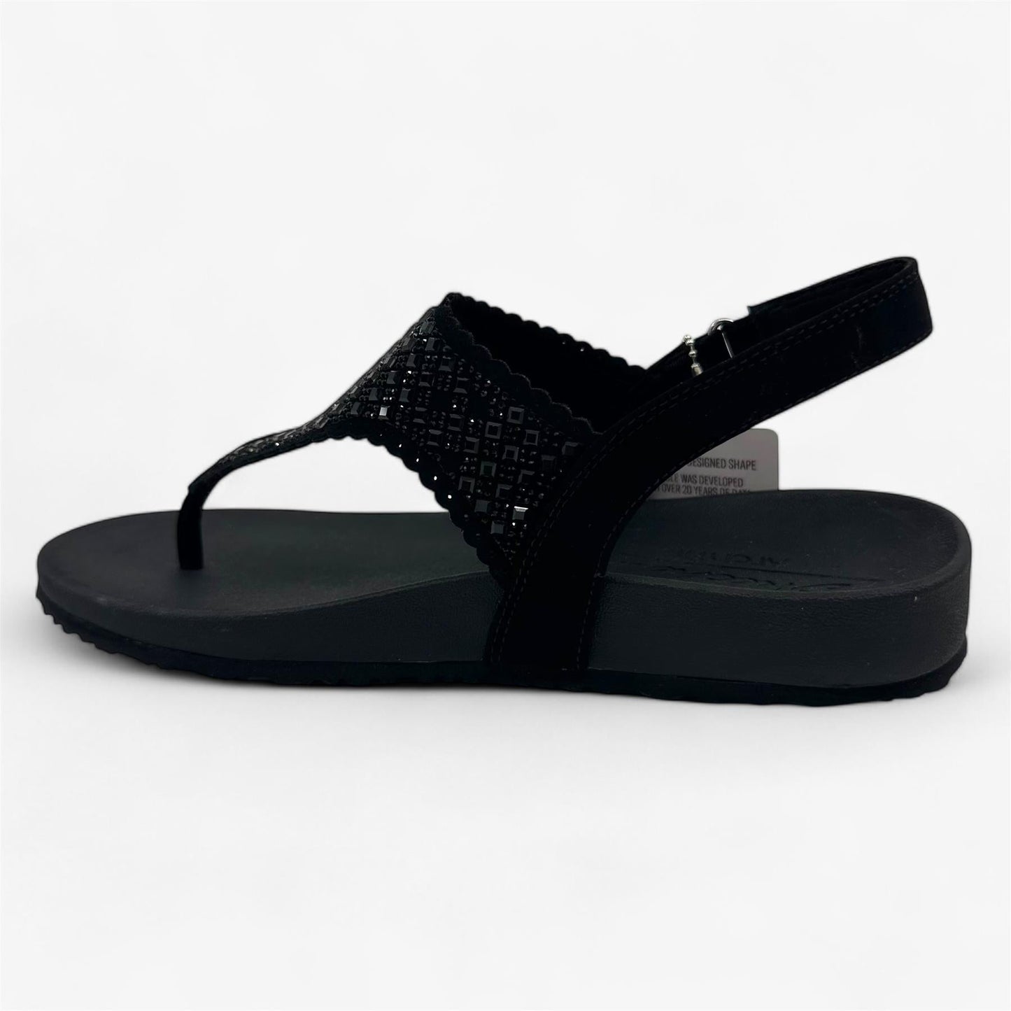 Skechers Arch Fit Meditation Pixie Black Womens Sandal Thong