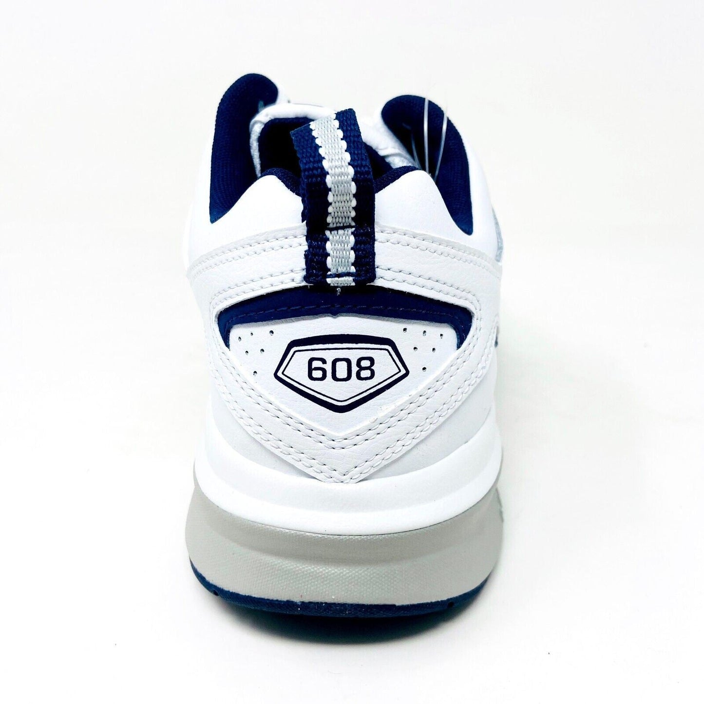New Balance 608 White Navy Mens Casual Comfort Training Sneaker Shoes MX608V5