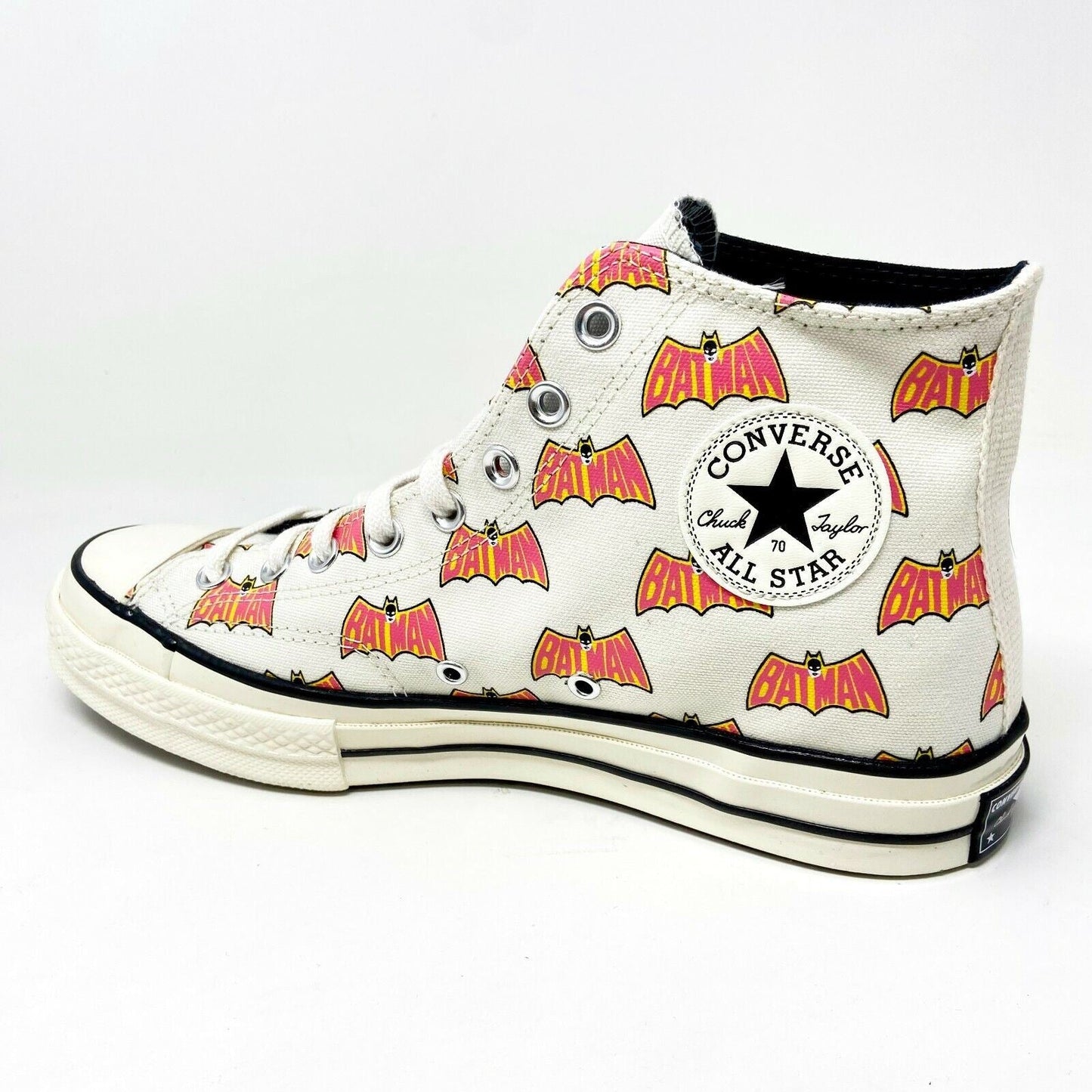 Converse Chuck 70 Hi Batman 80th Anniv Womens Size 6.5 Egret Pink Black 167318C