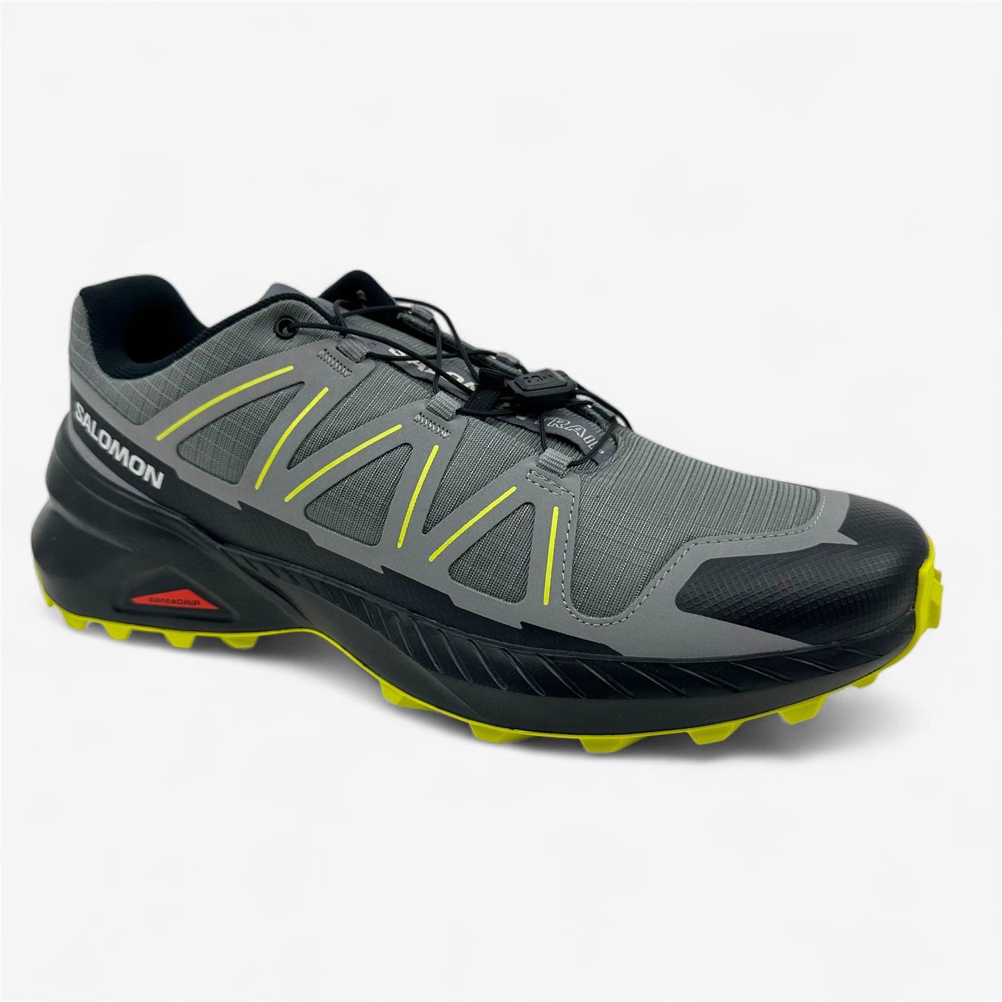 Salomon Speedcross Peak Quiet Shade Black Sulphur Spring Mens Athletic Sneaker