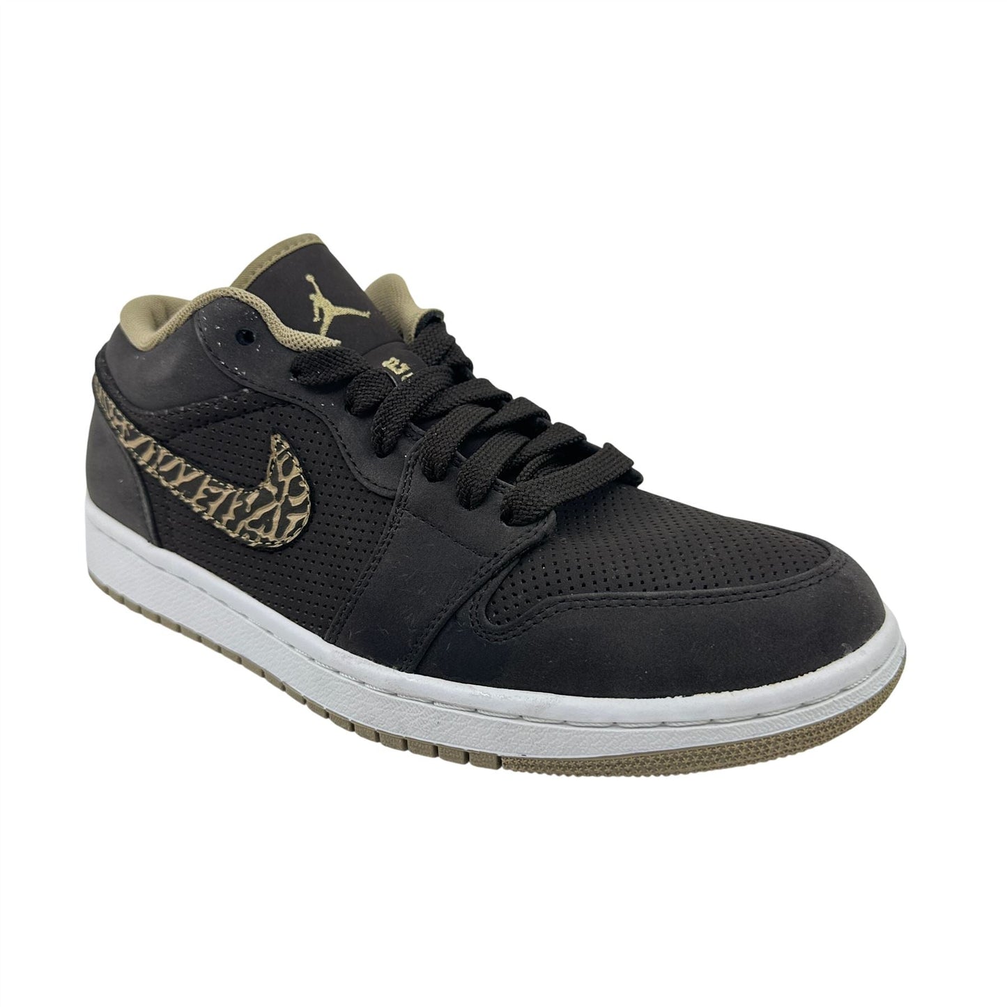 Jordan 1 Phat Low Velvet Brown Khaki White Mens Athletic Sneaker