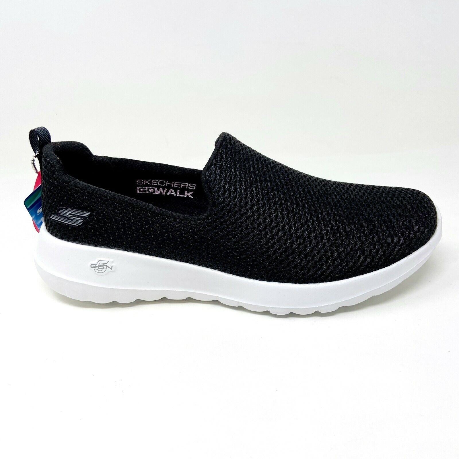Skechers Go Walk Joy Black White Womens Wide Width Slip on Shoes