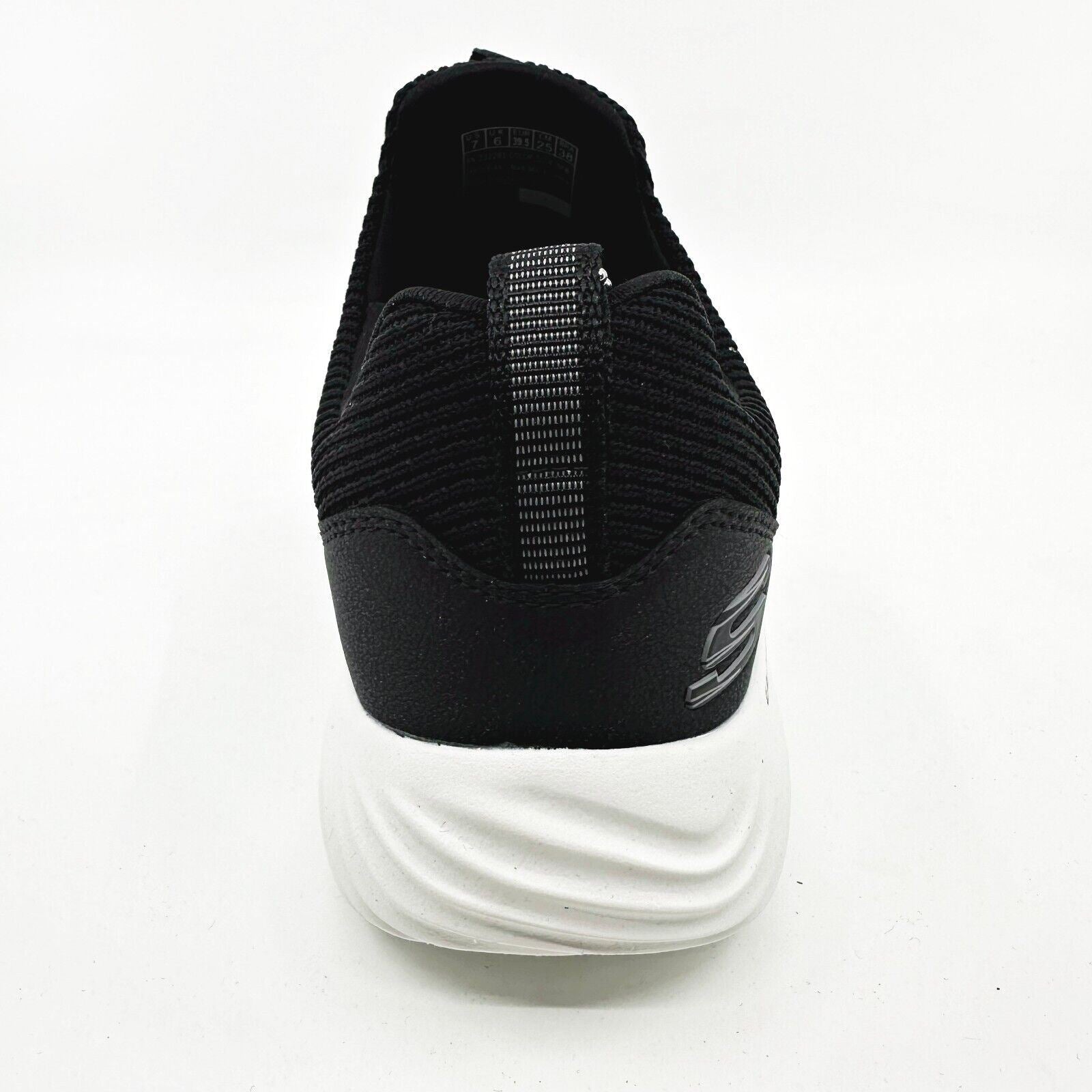 Skechers Bounder Bearko Black White Mens Slip On Sneakers