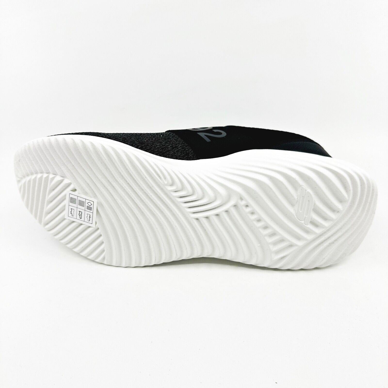 Skechers Bounder Bearko Black White Mens Slip On Sneakers