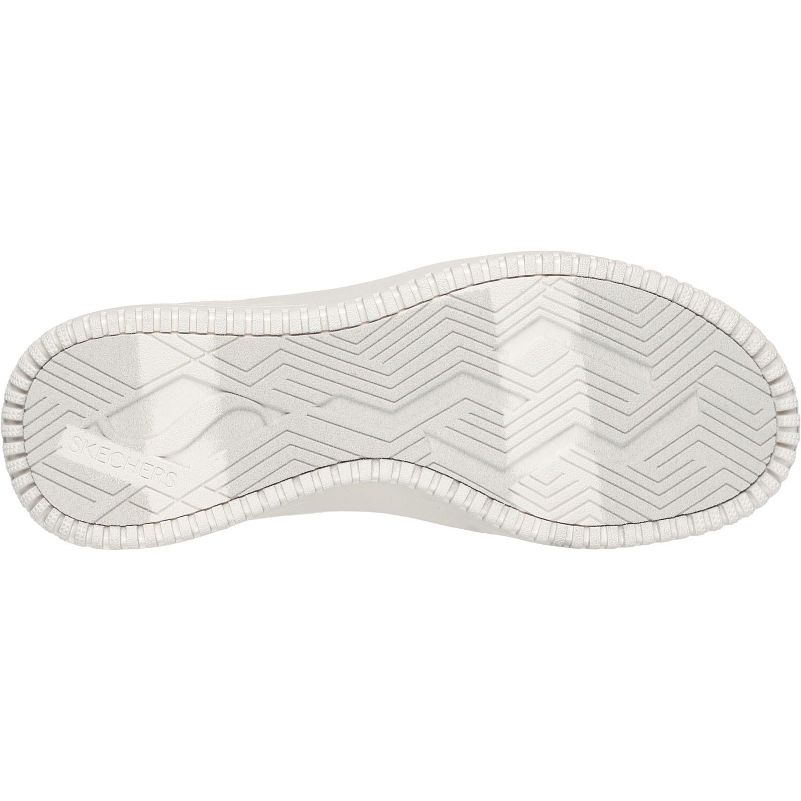 Women's Wide Fit Skechers 185110 Court Classics Grand 92 Be Lifted Trainers - White/Natural