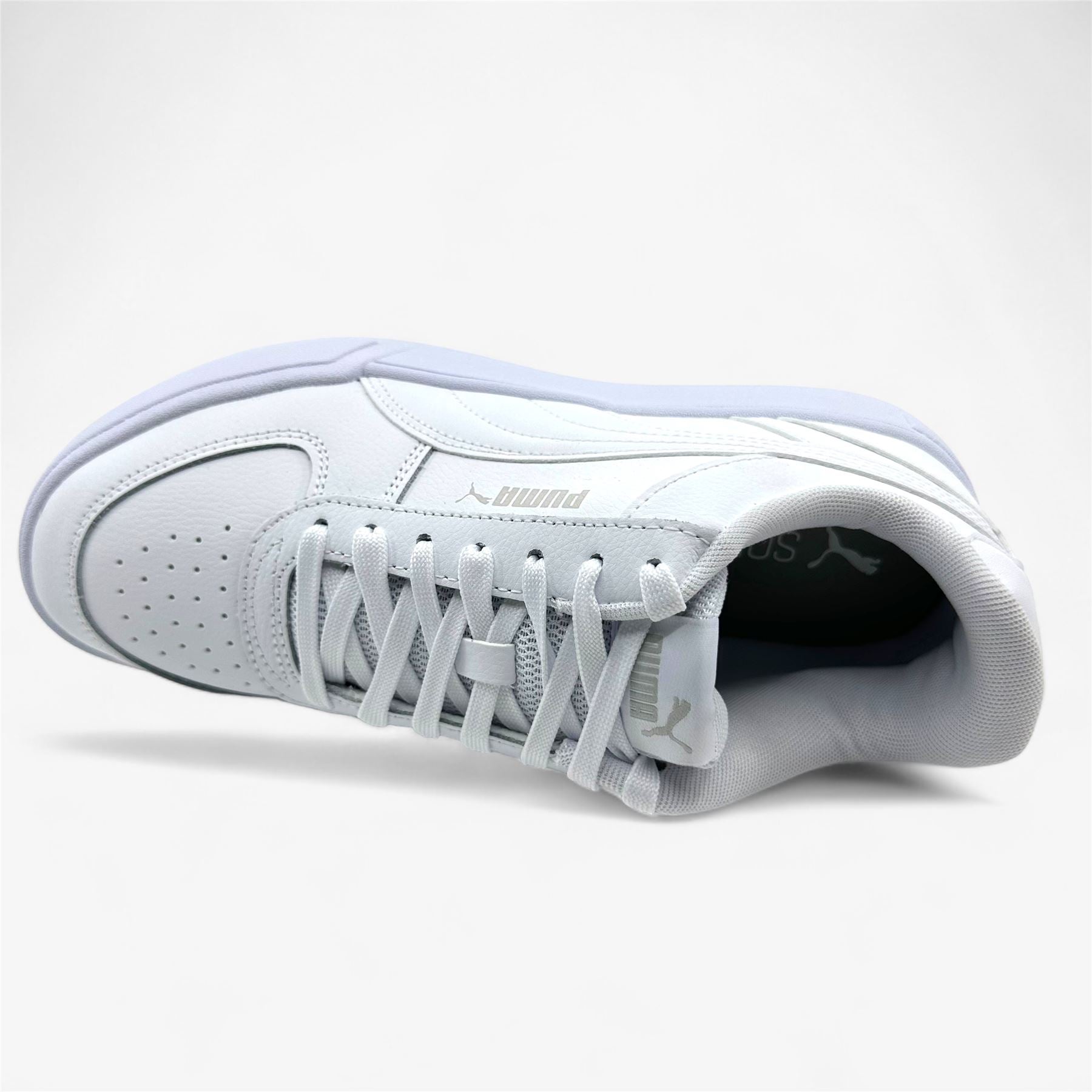 PUMA Caven White Gray Violet Mens Athletic Sneaker