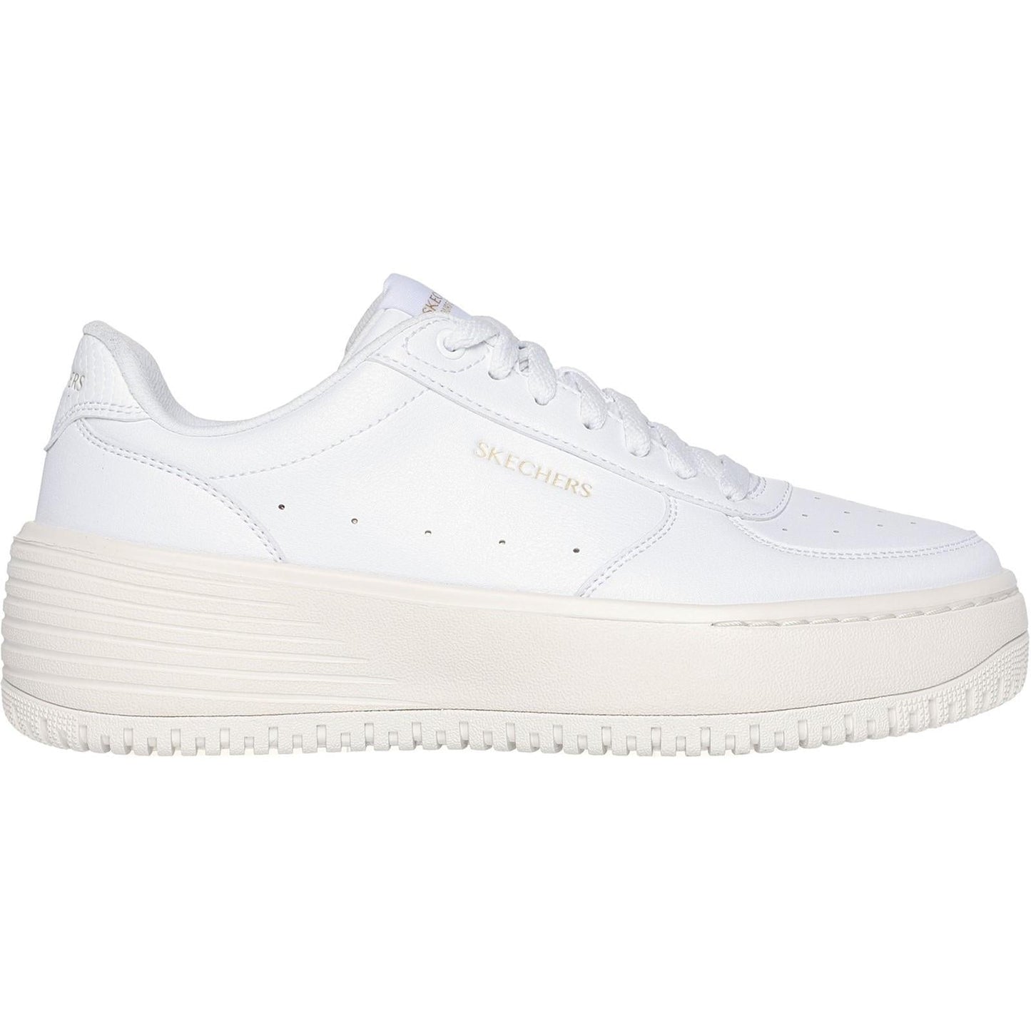 Women's Wide Fit Skechers 185110 Court Classics Grand 92 Be Lifted Trainers
