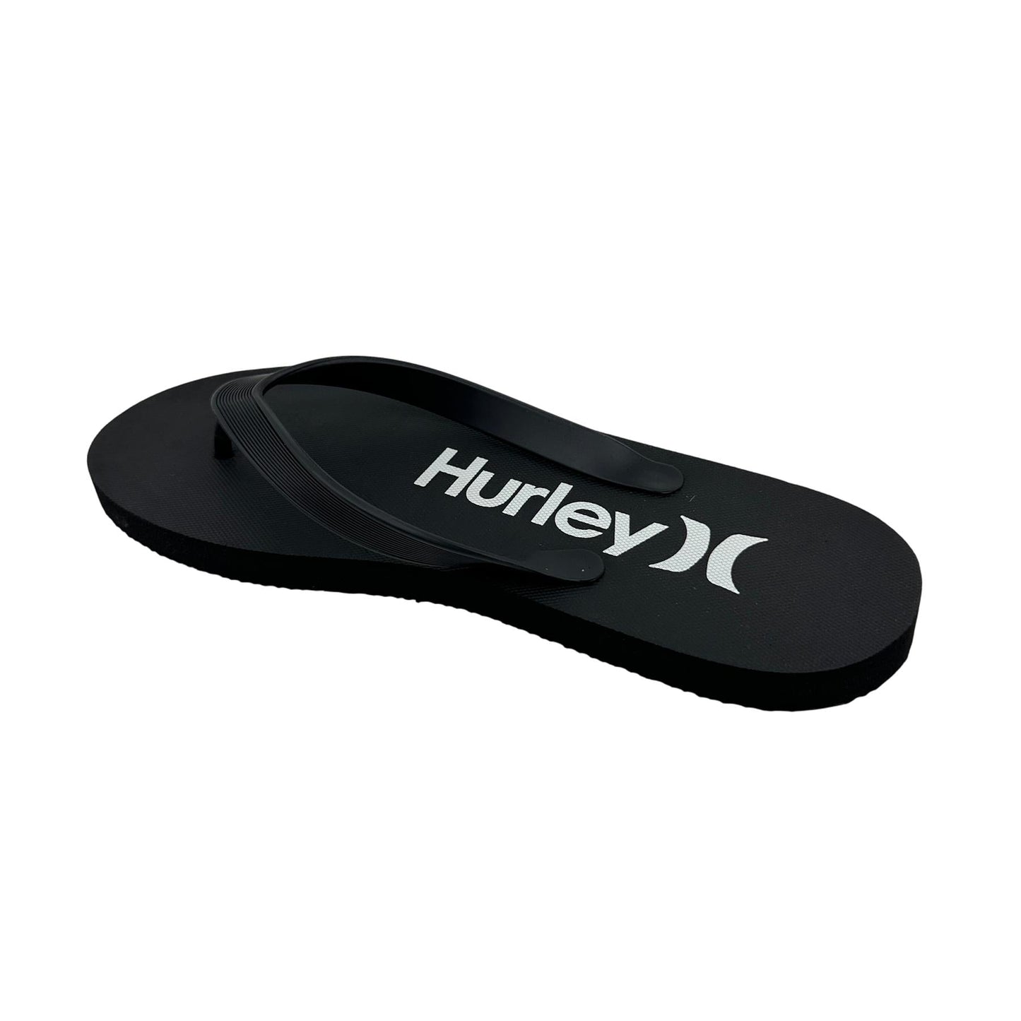 Hurley Logo Black White Mens Sandal Pool Beach Flip Flop