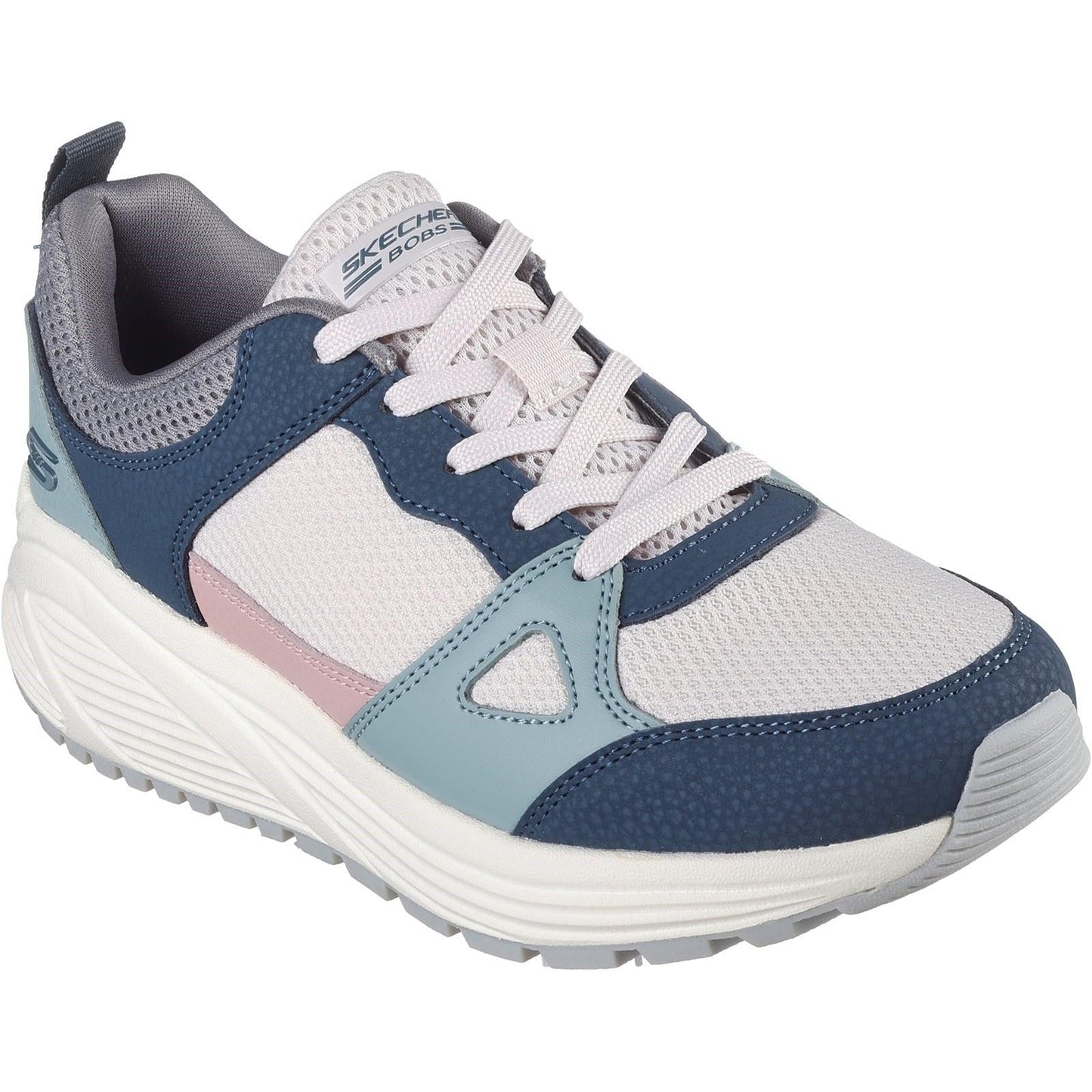 Womens Wide Fit Skechers 117268 Bobs Sparrow 2.0 Retro Clean Trainers