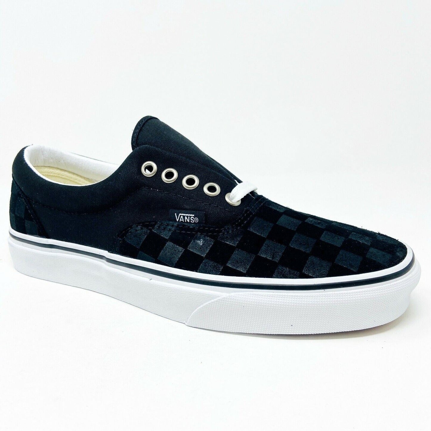 Vans Era (Deboss Checkerboard) Black True White Classic Mens Sneakers