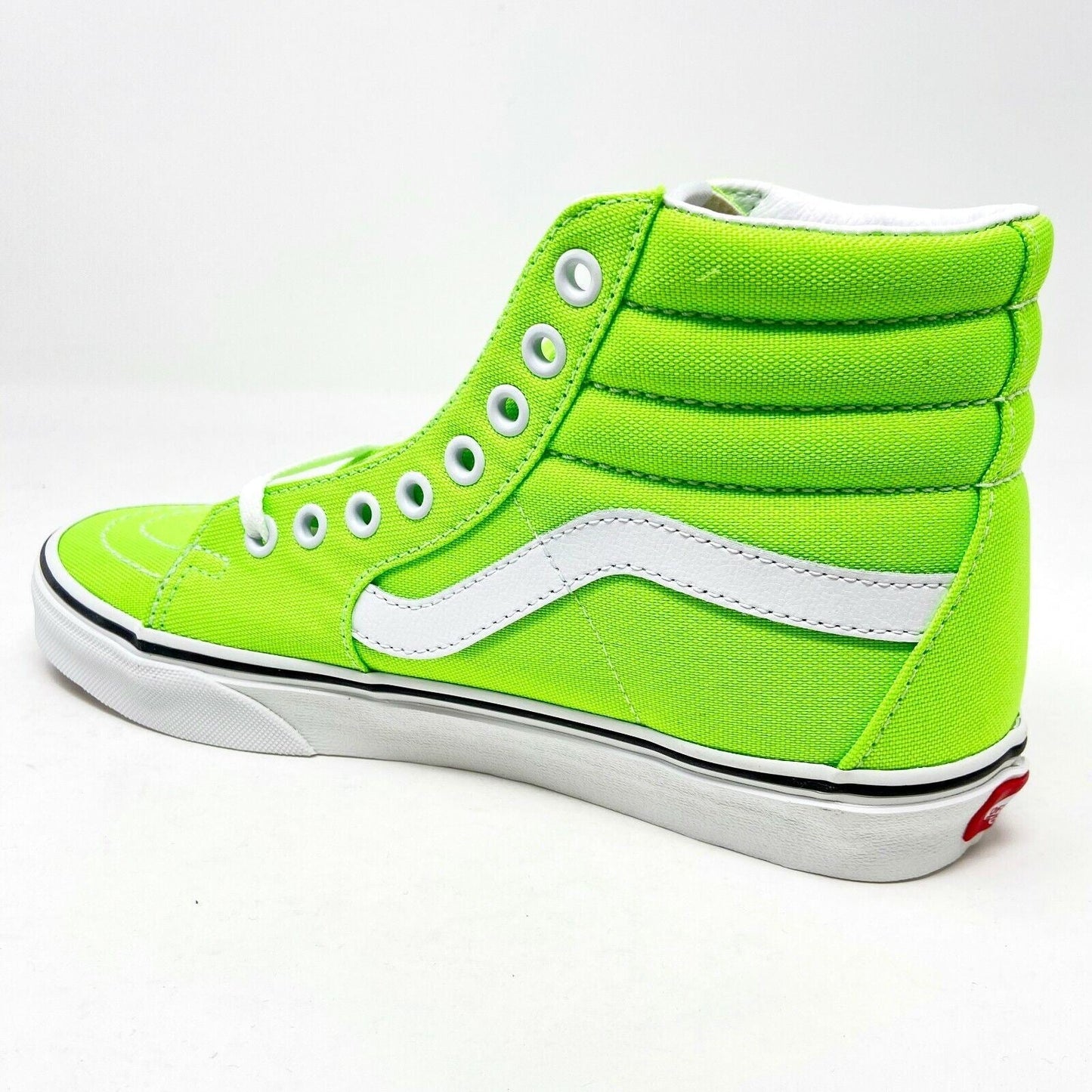 Vans SK8 Hi (Neon) Green Gecko True White Womens Casual Shoes