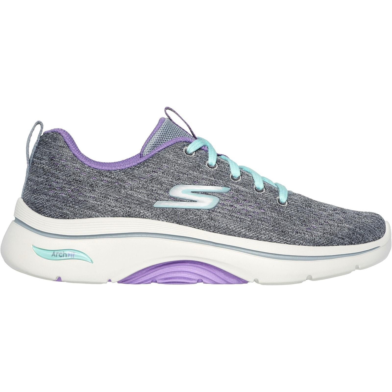Women's Wide Fit Skechers 125311 Go Walk Arch Fit 2.0 Vivid Trainers