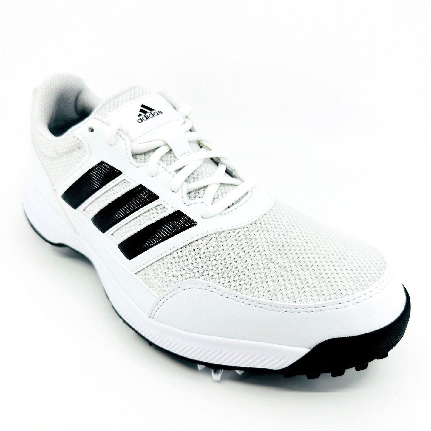 Adidas Tech Response 2.0 White Black Mens Spike Golf Shoes EE9121
