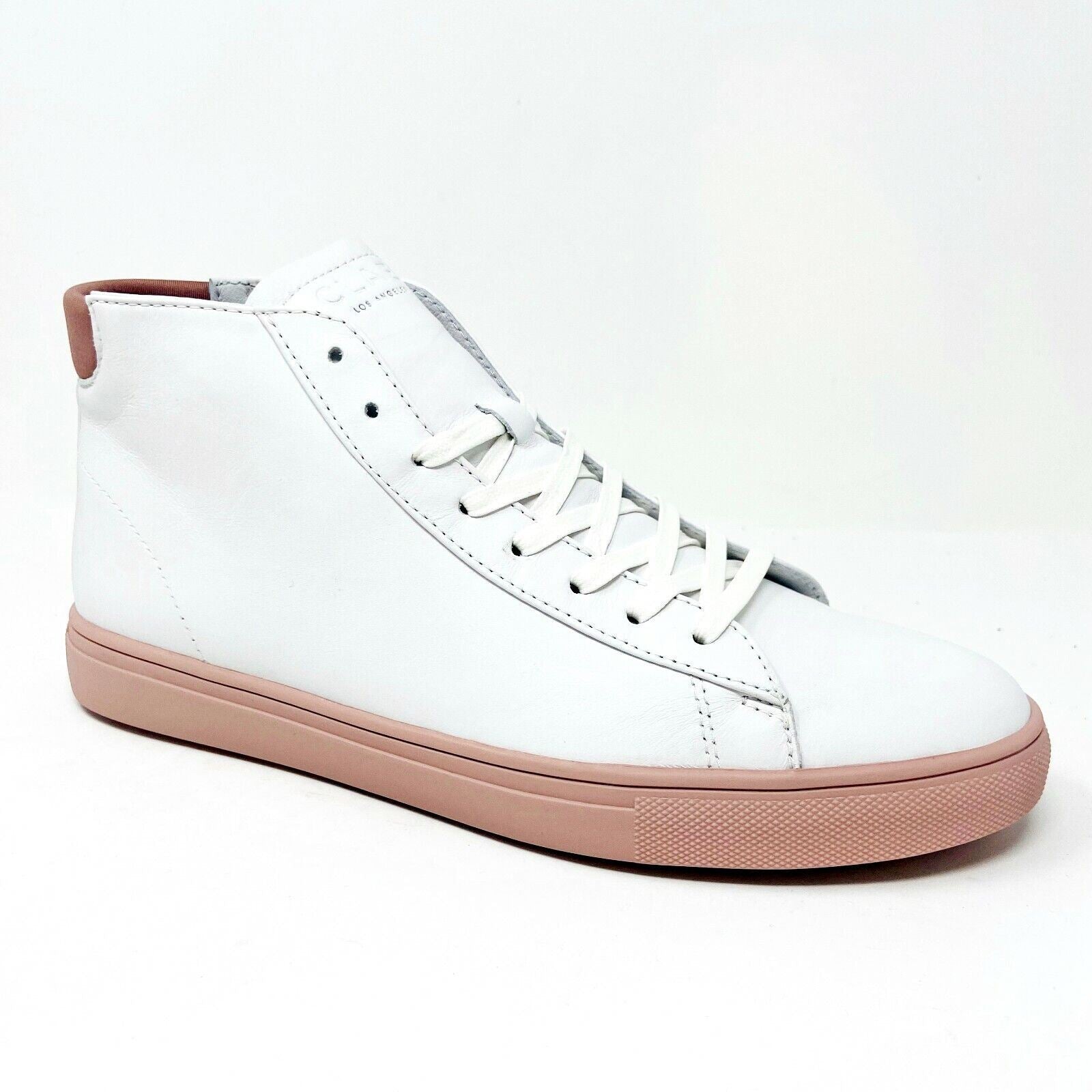 Clae Bradley Mid White Rose Mens Premium Sneakers