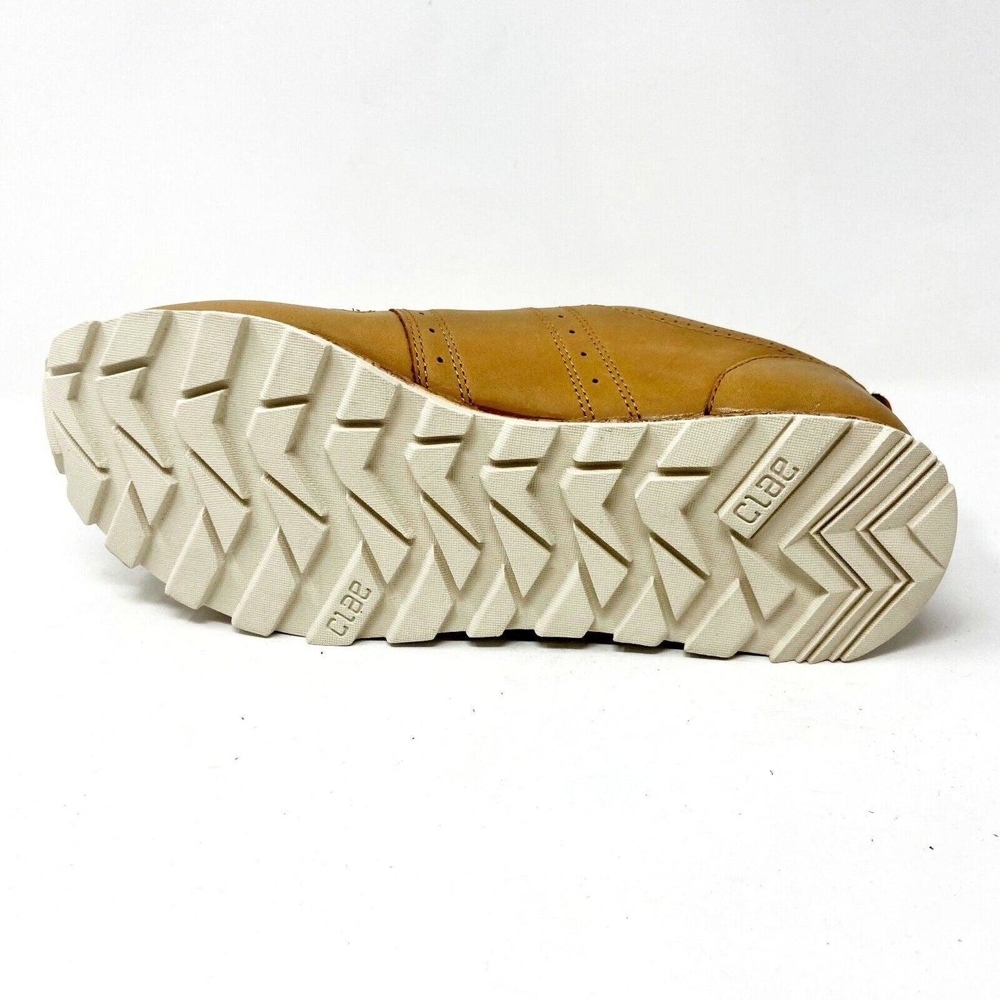 Clae Mills Cork Leather Beige Mens Premium Casual Sneakers