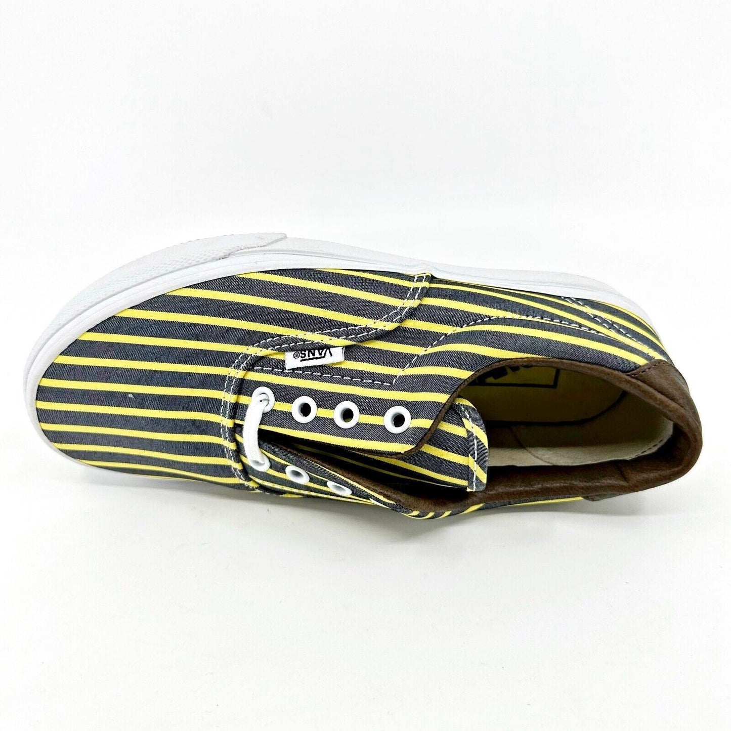VANS Era 59 (Stripes) Yellow True White Womens Size 5.5 Casual Sneakers