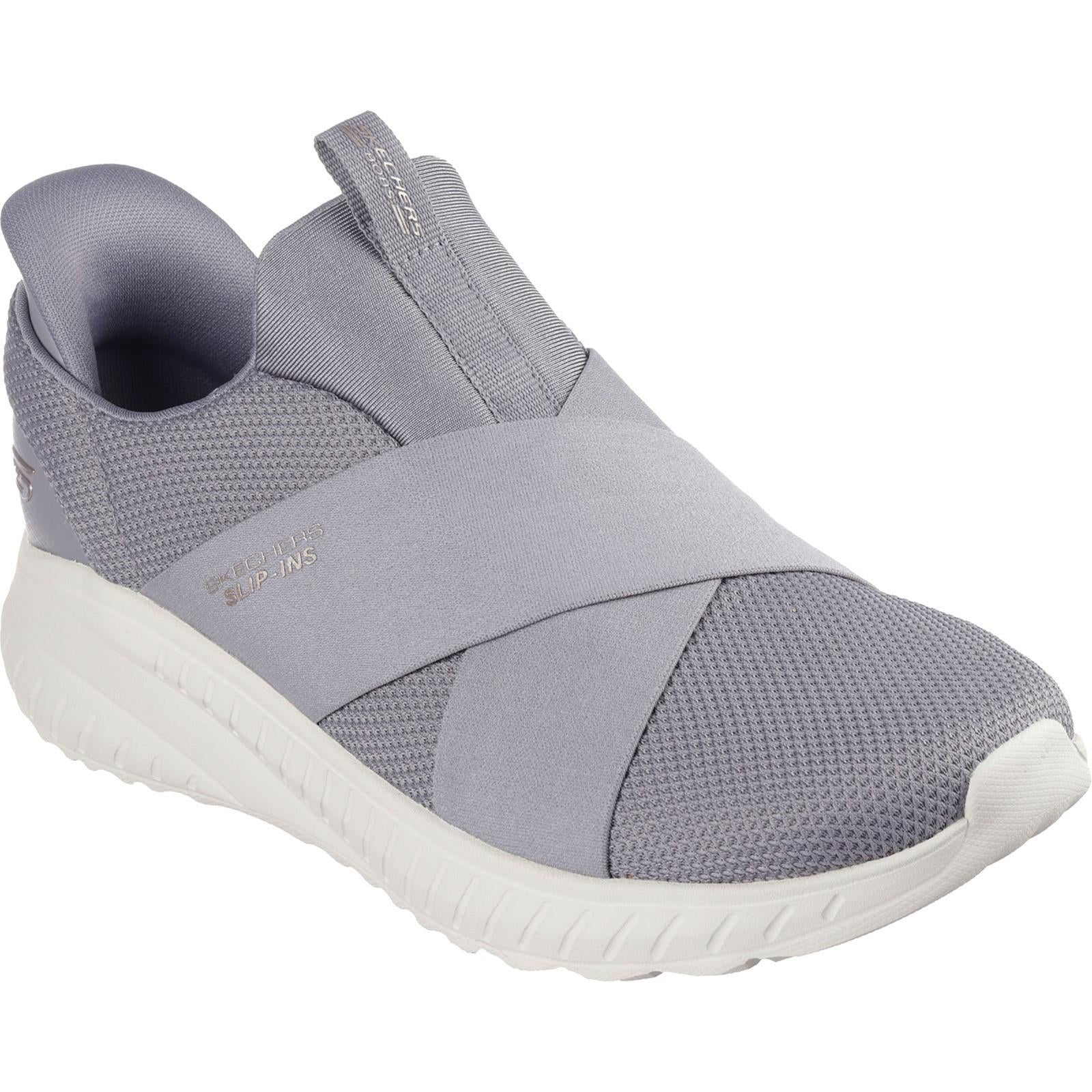 Women's Wide Fit Skechers 117505 Slip-ins Bobs Sport Squad Chaos Trainers