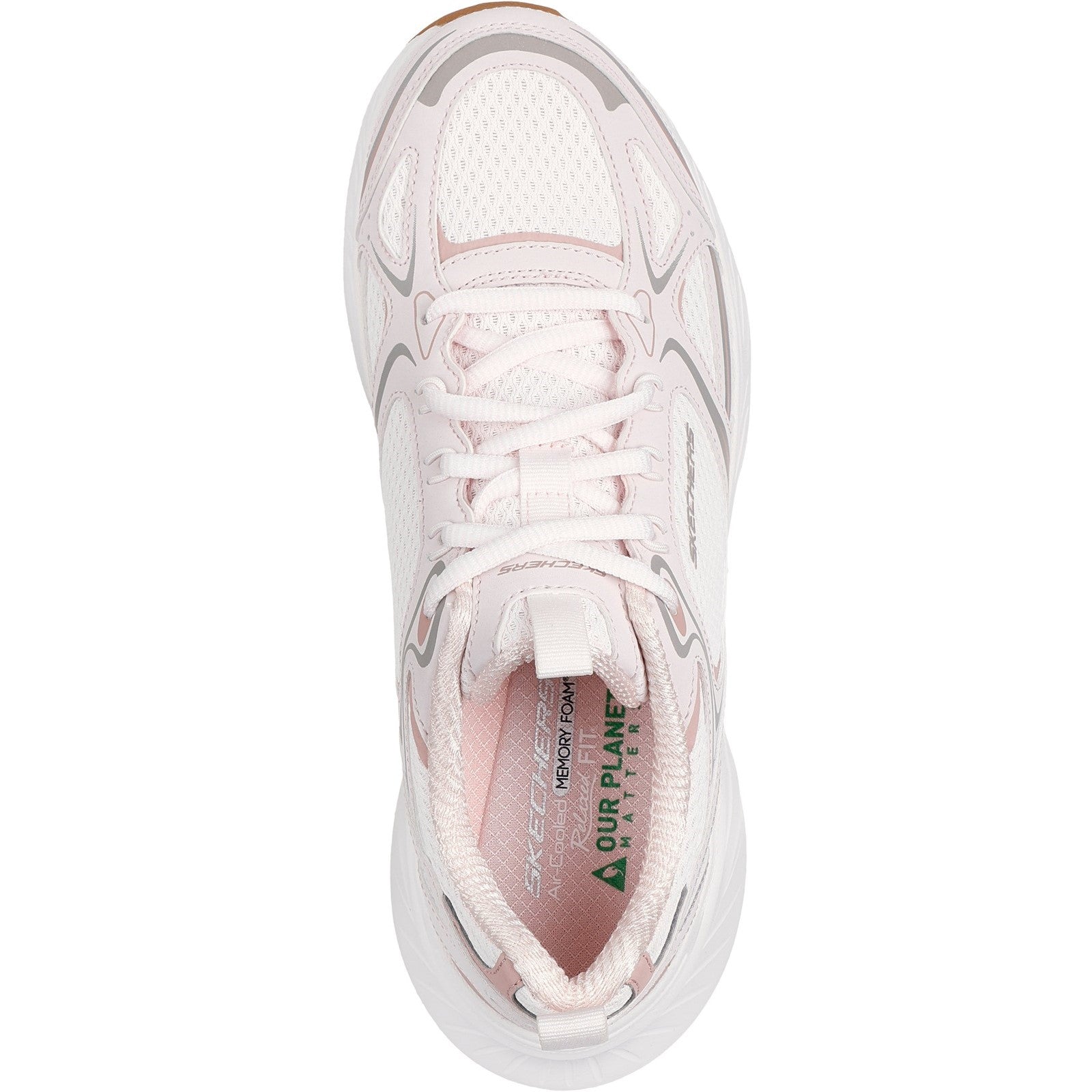 Women's Relaxed Fit Skechers 150475 Edgeride Silver Eclipse Trainers