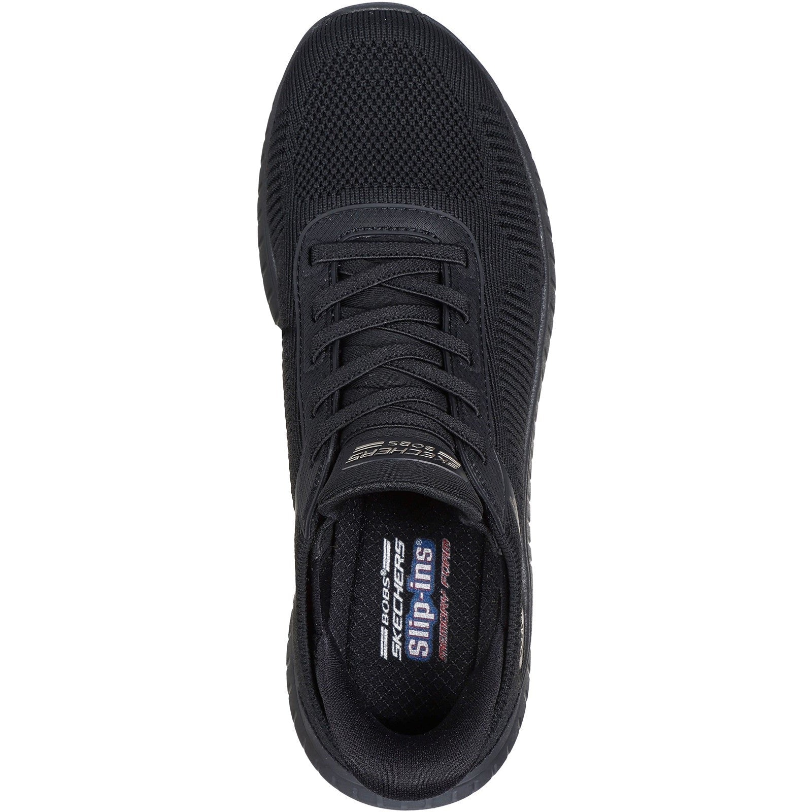 Women's Wide Fit Skechers Slip-ins 117497 Waves Bobs Sport Squad Trainers