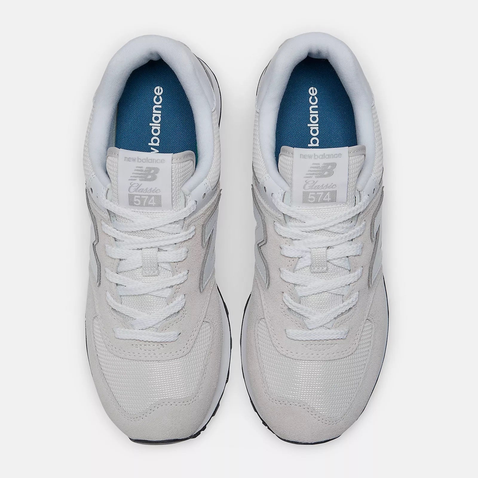 Women's Wide Fit New Balance ML574EVW Walking/Running Trainers - Exclusive - Nimbus Cloud/White ENCAP